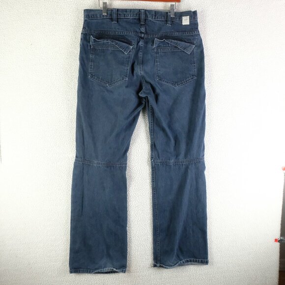 Vintage Gap Jeans Womens 36 Blue Utility Dark Wash Baggy Y2K Denim Heavyweight - Picture 4 of 14